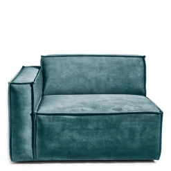 The Jagger Corner Left, velvet, petrol