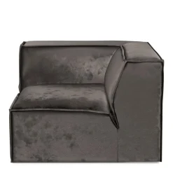 The Jagger Corner, velvet, grimaldi grey