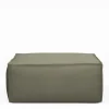The Jagger Footstool, oxford weave, forest green