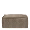 The Jagger Footstool, velvet, clay