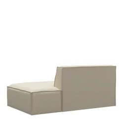 The Jagger Lounger Left, oxford weave, flanders flax