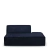 The Jagger Lounger Right, velvet, estate blue