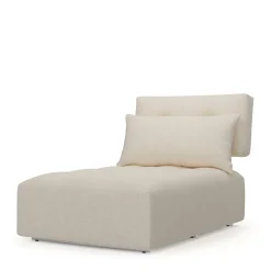 The Mark II Chaise Longue, linen, champagne