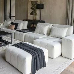 The Mark II Chaise Longue, bouclé, simply white