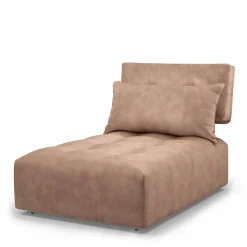 The Mark II Chaise Longue, velvet, golden beige