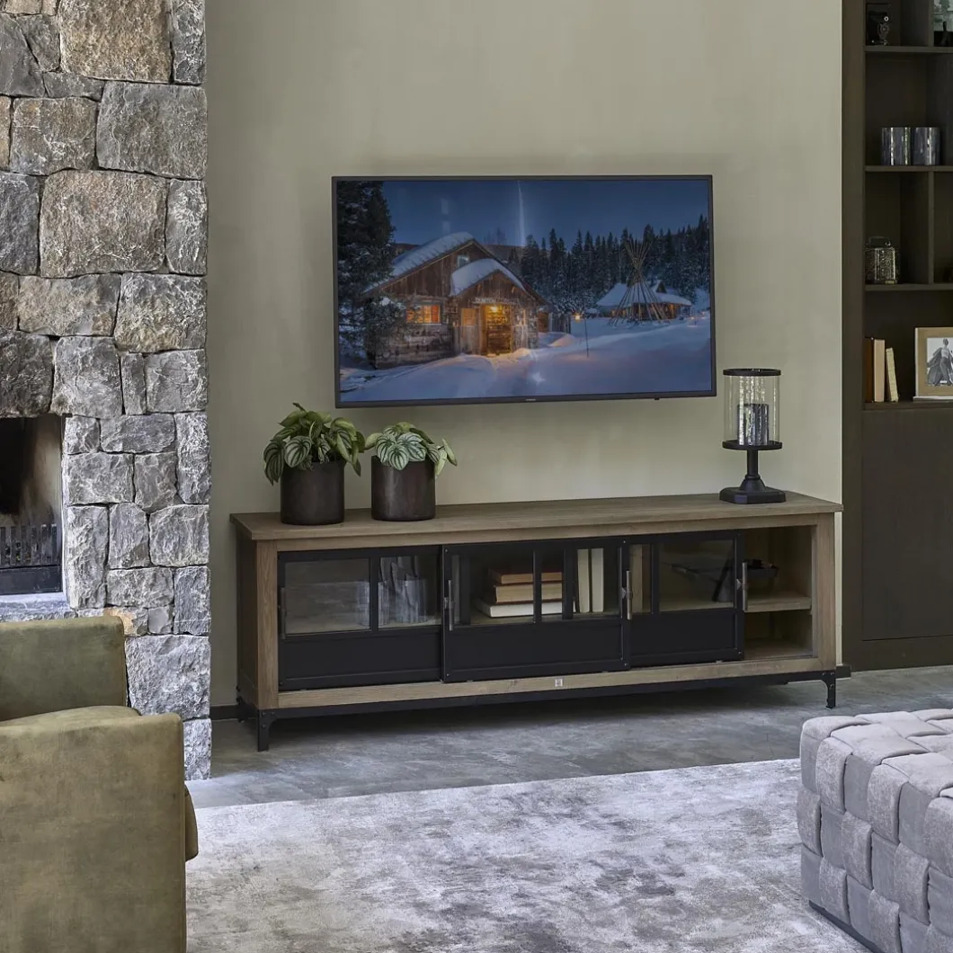 TV-meubel The Hoxton, Zwart