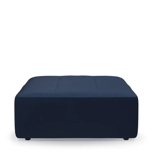 Verona Outdoor Footstool, sunbrella solid, blazer