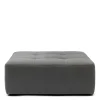 Verona Outdoor Footstool, sunbrella solid, flanelle