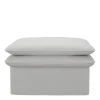 Voetenbank Continental, Ash Grey, 105x90