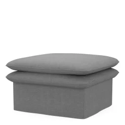 Voetenbank Continental, Grey, 80 x 80