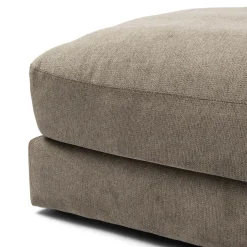 Voetenbank Vail, Warm Taupe, Chenille Jacquard Vogue