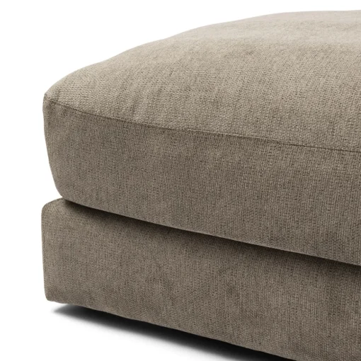 Voetenbank Vail, Warm Taupe, Chenille Jacquard Vogue