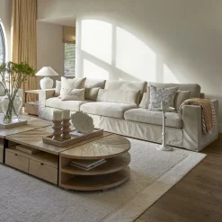 XL Bank Miles, Claudy Flax, Copperfield Weave