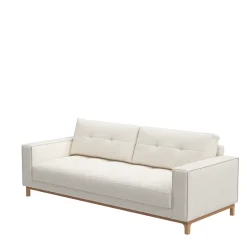 3,5-zitsbank Burnley, Simply White, Bouclé